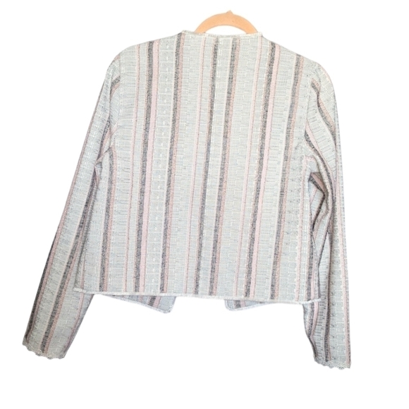 8 • Laundry by Shelli Segal • Soft Blush & White Metallic Thread Tweed Blazer - Picture 4 of 10